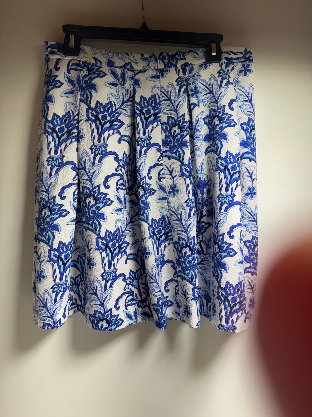 Mario Serrano Italy Skirt Women’s Sz 8 Blue White Floral A Line Lined